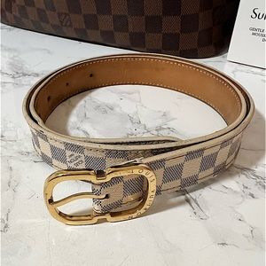 Louis Vuitton Damier Belt Damier Azur